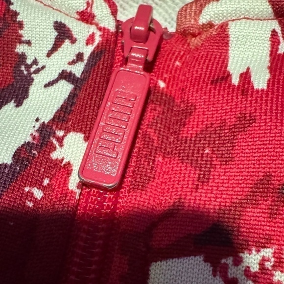 Puma All Over Print T7 Women's Track Jacket Love Potion Size Small Pink & White - Picture 13 of 16